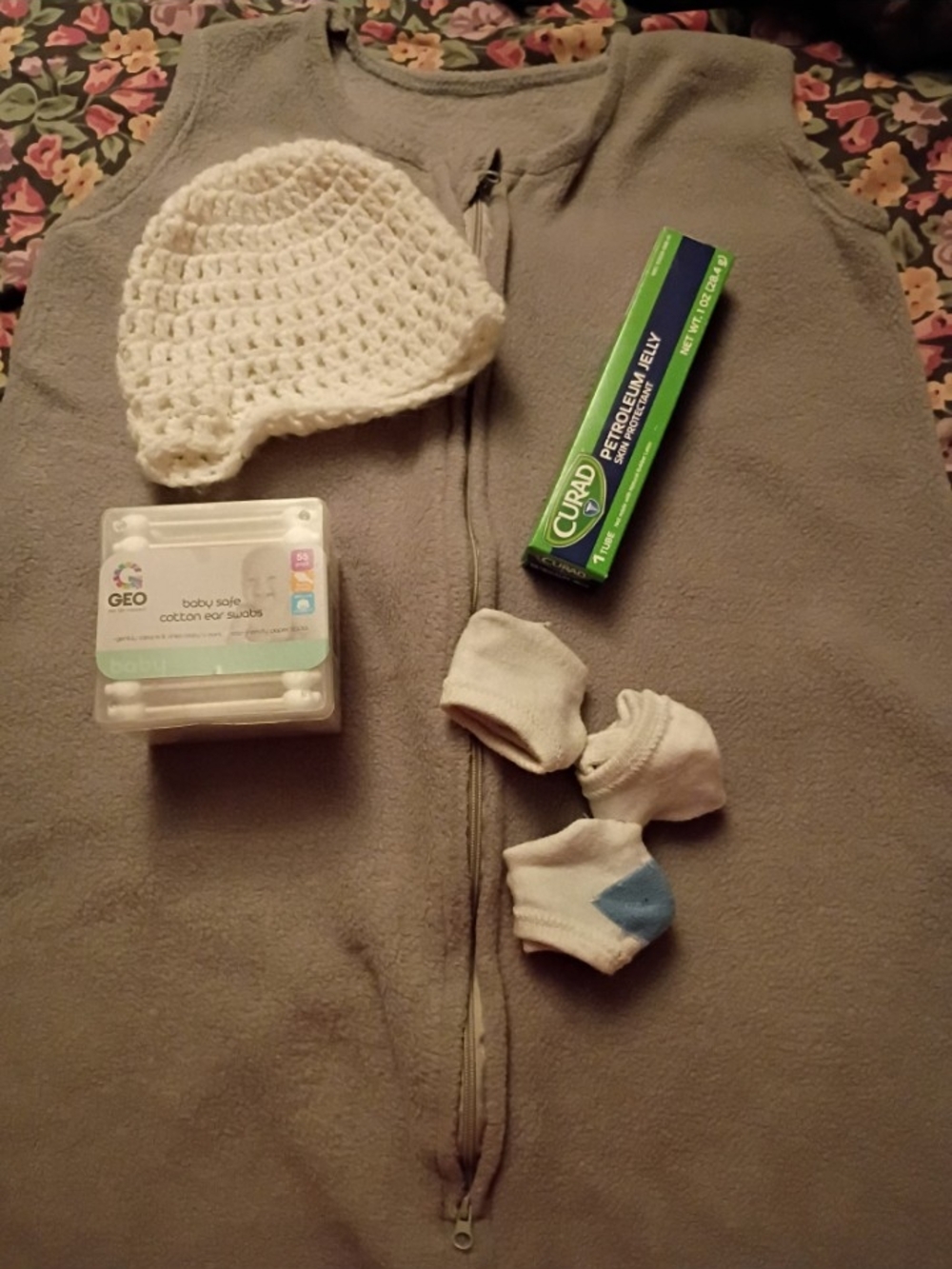 Sweet Dolphin Kids Gray Fleece Sleep Sack And Baby Items